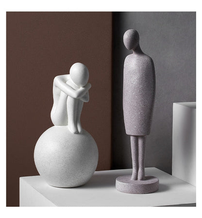 Nordisk Abstrakt Tänkarresin Skulptur | Veska