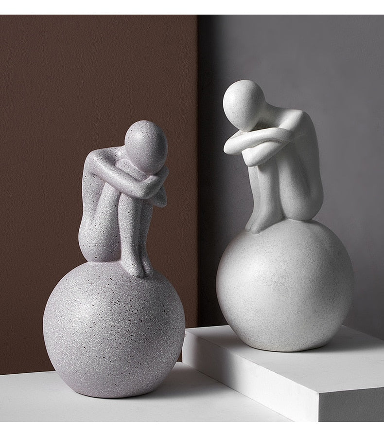Nordisk Abstrakt Tänkarresin Skulptur | Veska