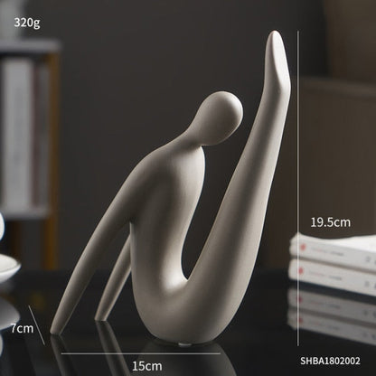 Nordisk Abstrakt Tänkarresin Skulptur | Veska hög 19,5 cm 2