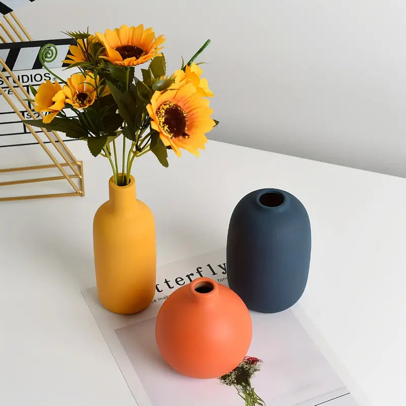 Nordisk Design Keramiska Vaser | Minimalistisk Dekoration | Stiliga Vaser för Hem | Veska