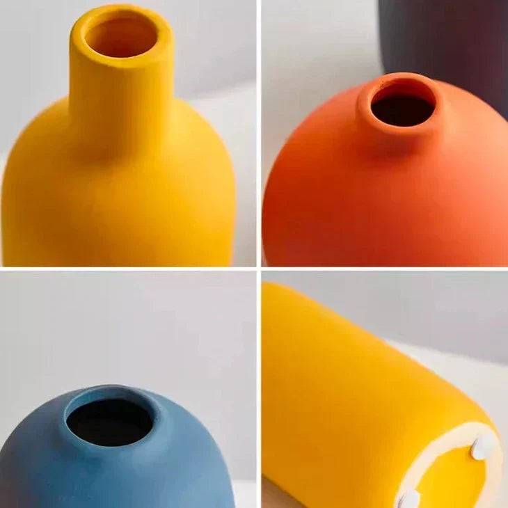 Nordisk Design Keramiska Vaser | Minimalistisk Dekoration | Stiliga Vaser för Hem | Veska