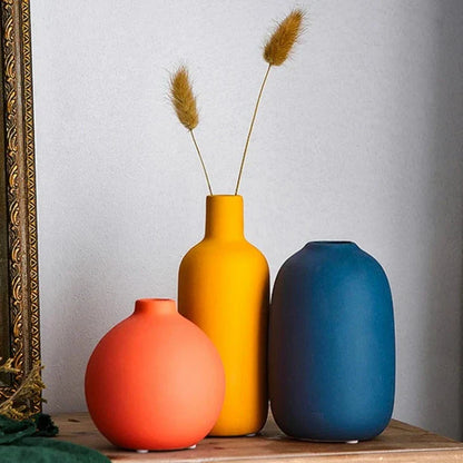 Nordisk Design Keramiska Vaser | Minimalistisk Dekoration | Stiliga Vaser för Hem | Veska A