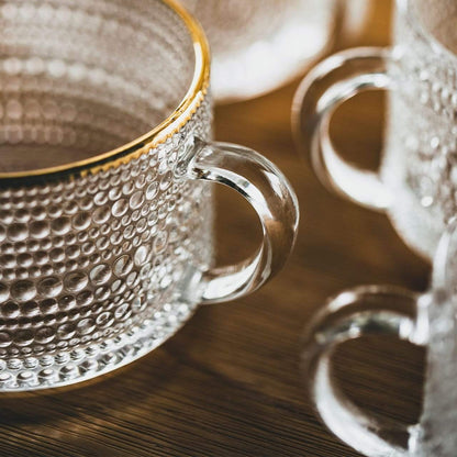 Nordisk Elegant Glas Koppar | Veska Prickig Guld