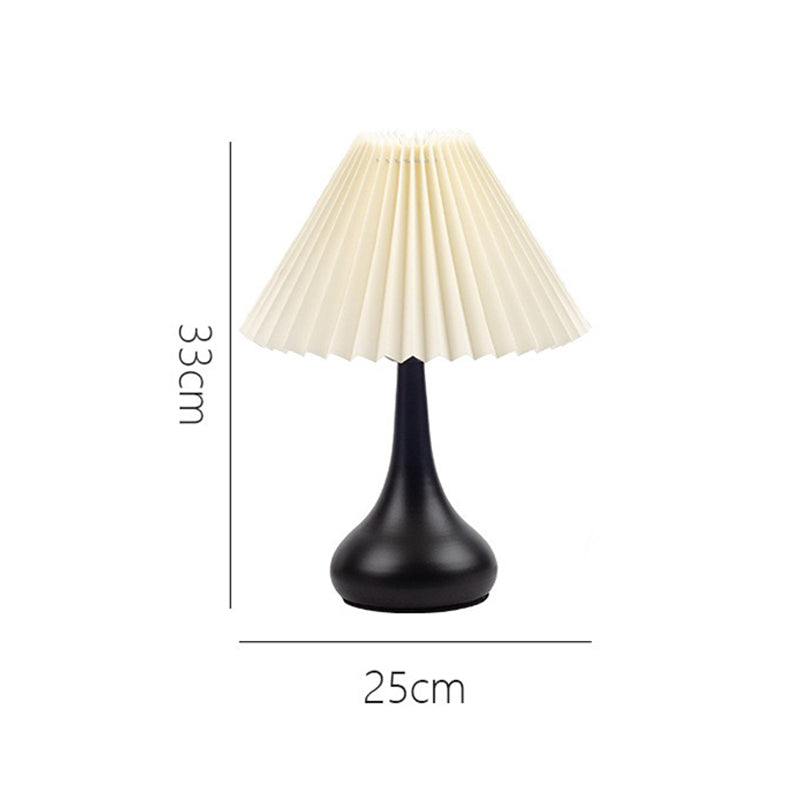 Nordisk Fällbar Lampa med LED-ljus – Modern Dekorativ Bordslampa för Vardagsrum & Sovrum | Veska Svart Liten