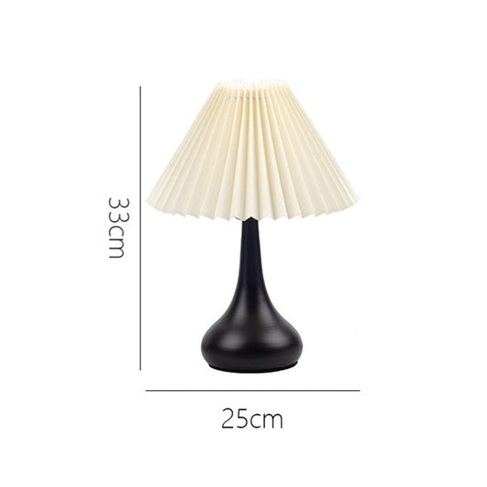 Nordisk Fällbar Lampa med LED-ljus – Modern Dekorativ Bordslampa för Vardagsrum & Sovrum | Veska Svart Liten