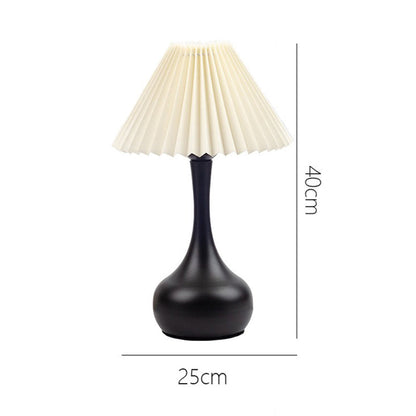 Nordisk Fällbar Lampa med LED-ljus – Modern Dekorativ Bordslampa för Vardagsrum & Sovrum | Veska Svart Stor