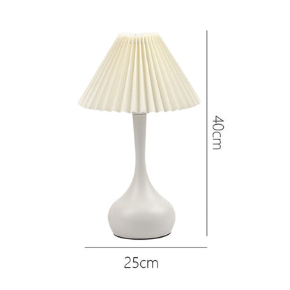 Nordisk Fällbar Lampa med LED-ljus – Modern Dekorativ Bordslampa för Vardagsrum & Sovrum | Veska Vit Stor