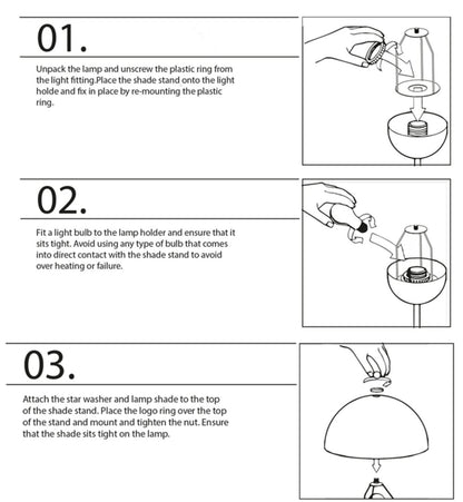 Nordisk färgglad bordslampa | Veska