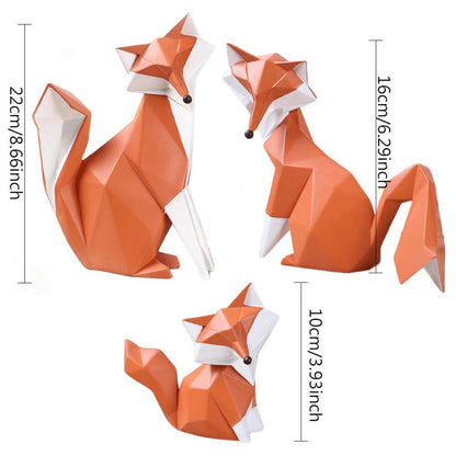 Nordisk Geometrisk Abstrakt Räv Figuriner | Veska