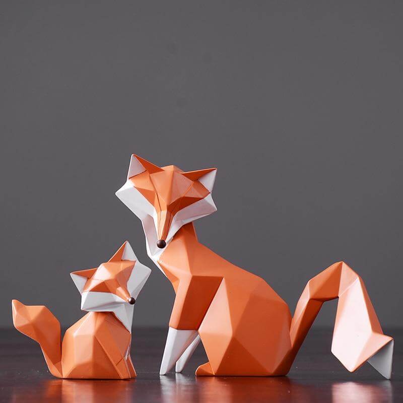 Nordisk Geometrisk Abstrakt Räv Figuriner | Veska