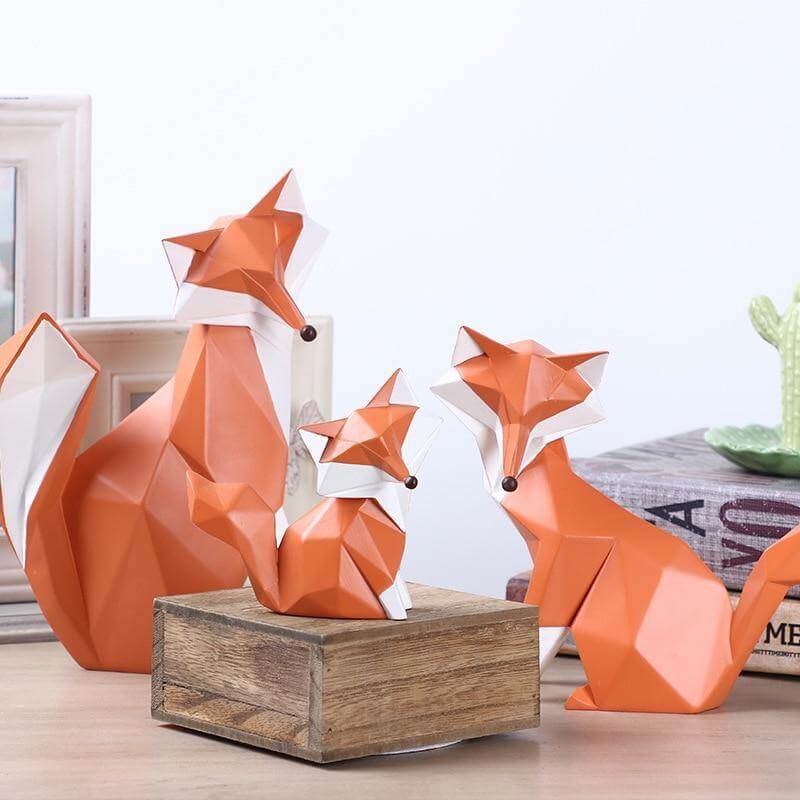 Nordisk Geometrisk Abstrakt Räv Figuriner | Veska