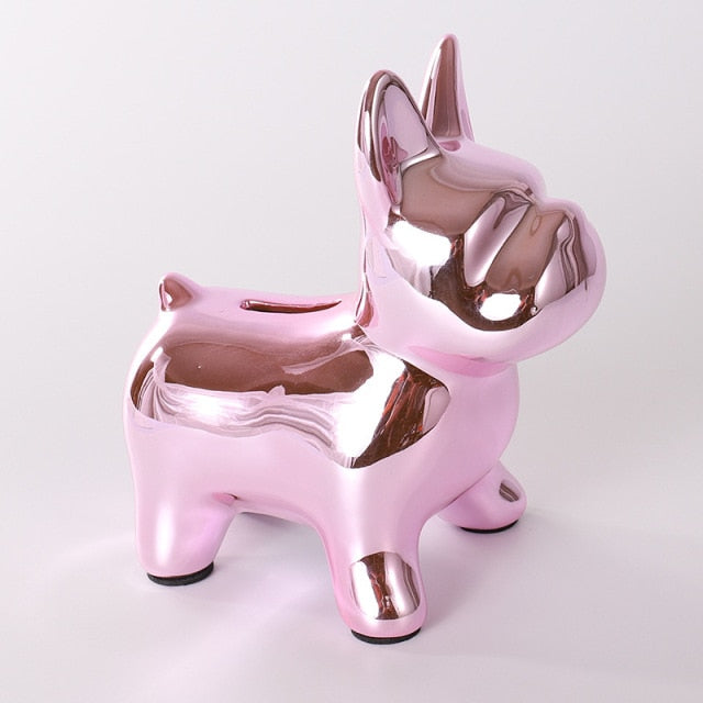 Nordisk Keramisk Bulldog Spargris | Veska Rosa