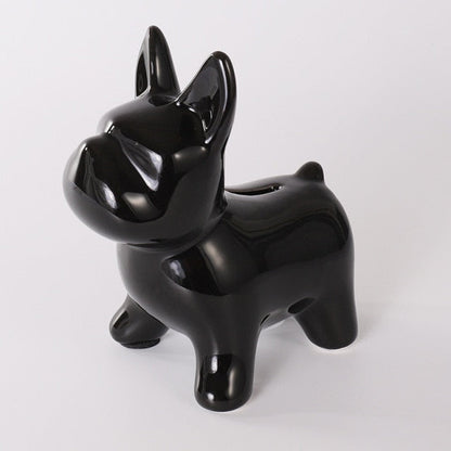 Nordisk Keramisk Bulldog Spargris | Veska Svart