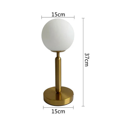 Nordisk LED bordslampa med glasboll – Minimalistisk design för vardagsrum och sovrum | Veska A-Diameter 15 Boll