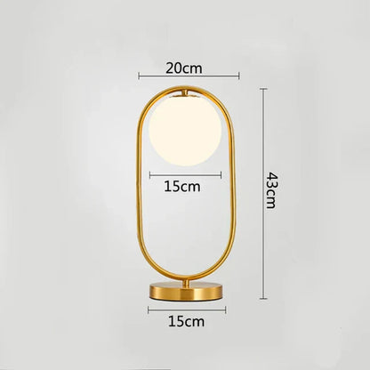 Nordisk LED bordslampa med glasboll – Minimalistisk design för vardagsrum och sovrum | Veska H-Diameter 15 Boll Kall vit