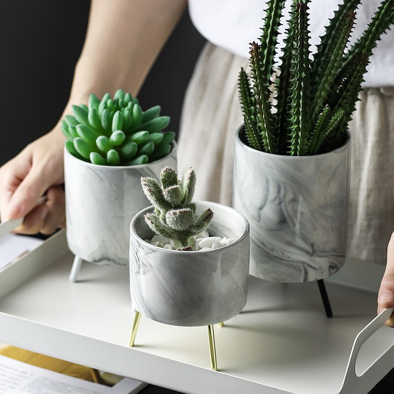 Nordisk Marmor Minimalistisk Blomsterkruka | Veska