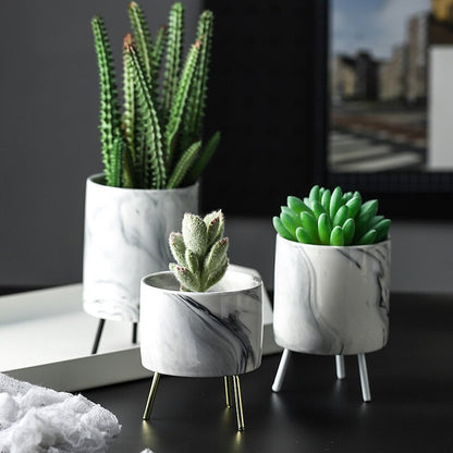 Nordisk Marmor Minimalistisk Blomsterkruka | Veska