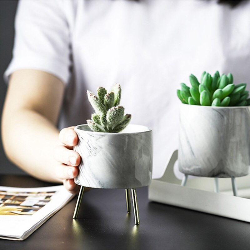 Nordisk Marmor Minimalistisk Blomsterkruka | Veska