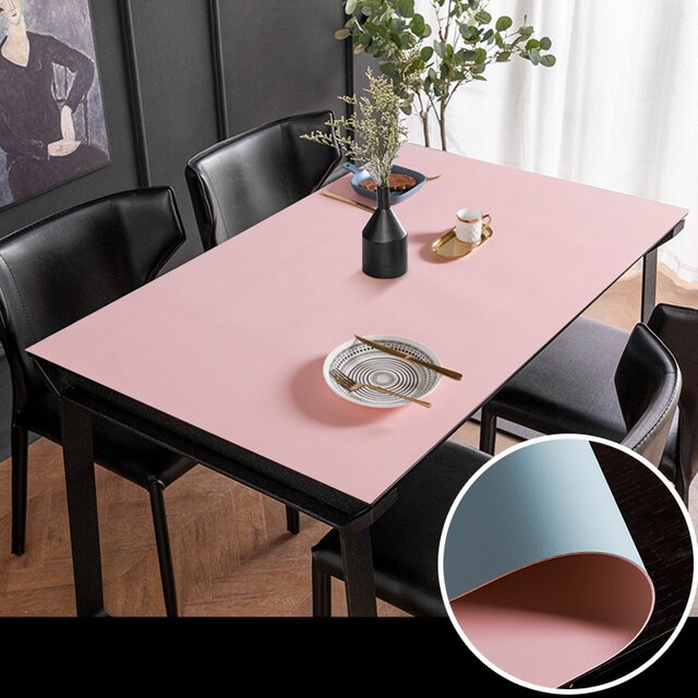 Nordisk minimalistisk läder vattentät bordsskyddsmatta | Veska Rosa