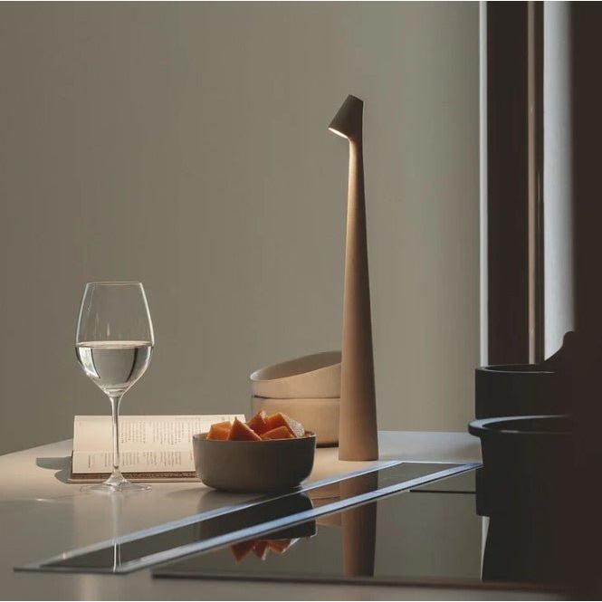 Nordisk Minimalistisk LED Trådlamp Bordslampa | Veska Röd 350mm