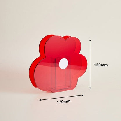 Nordisk Modern Geometrisk Regnbågsvase | Veska röd blomma