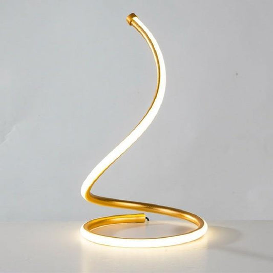 Nordisk Spiral LED Bordslampor | Veska Guld US Plugg