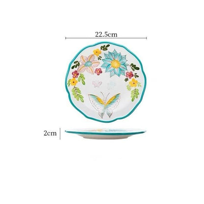 Nordisk stil blommiga tallrikar set | Veska A