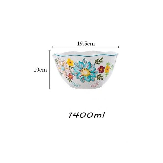 Nordisk stil blommiga tallrikar set | Veska B