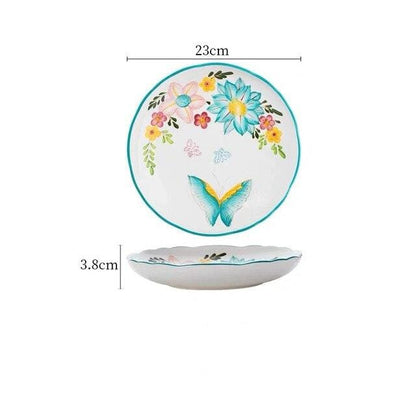 Nordisk stil blommiga tallrikar set | Veska C