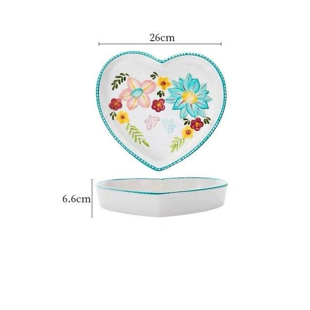 Nordisk stil blommiga tallrikar set | Veska G