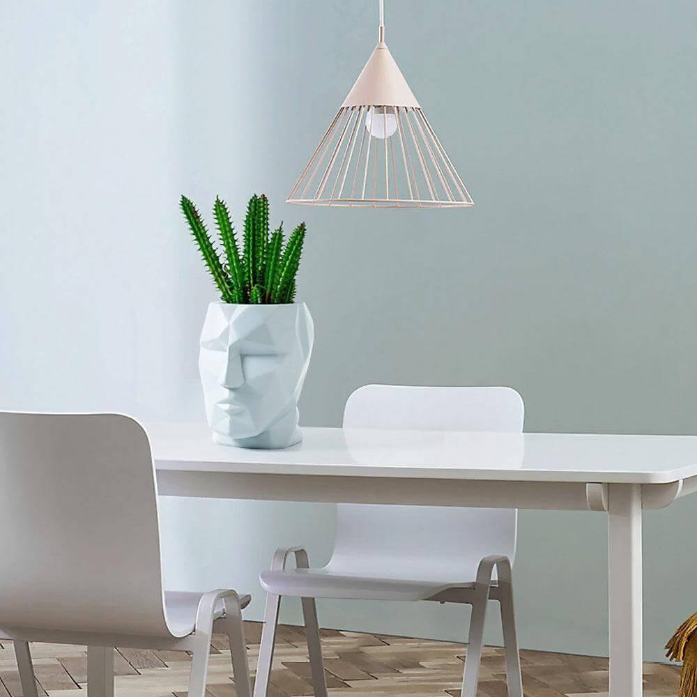 Nordisk stil modellering geometriska linjer människor ansikte vas hem modern dekoration | Veska