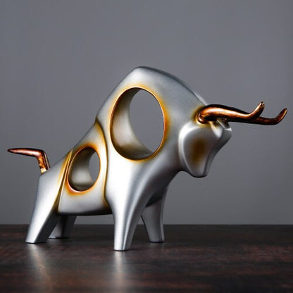Nordisk stil tjur skulptur heminredning | Veska Guld B