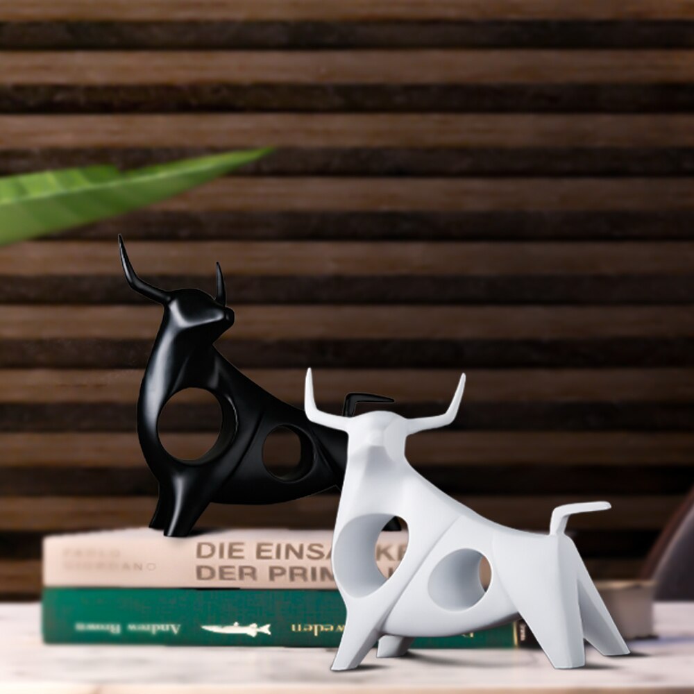 Nordisk stil tjur skulptur heminredning | Veska