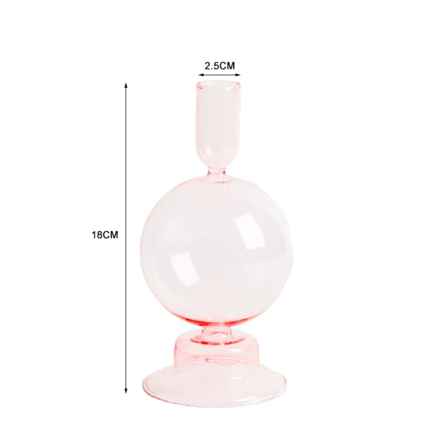 Nordisk Stilig Bubbelglas Ljushållare | Veska 205-13