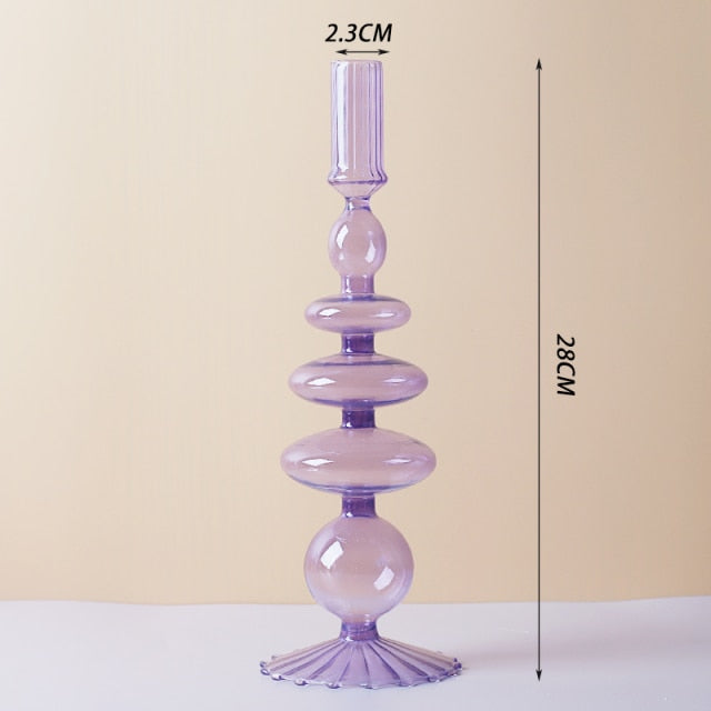 Nordisk Stilig Bubbelglas Ljushållare | Veska 205-17