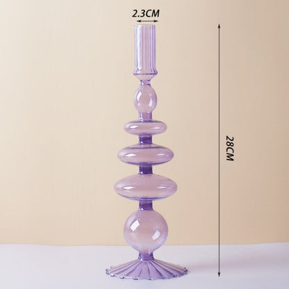 Nordisk Stilig Bubbelglas Ljushållare | Veska 205-17