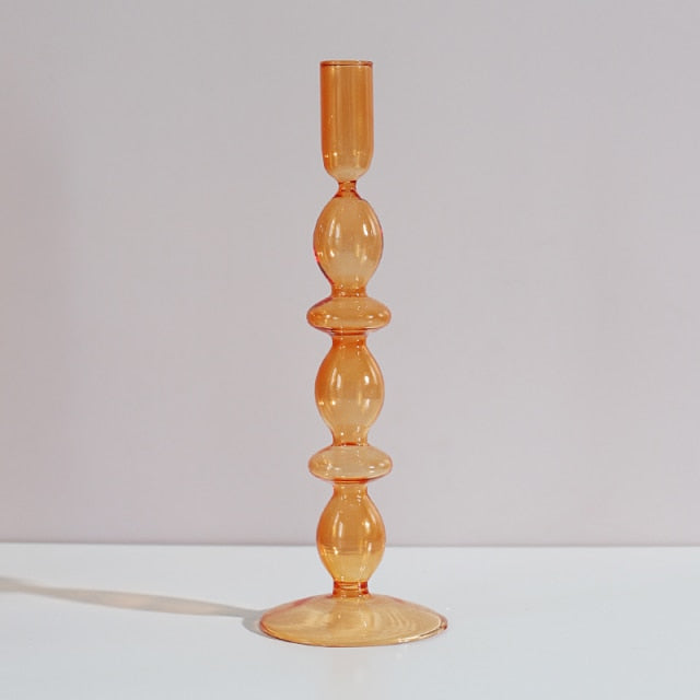 Nordisk Stilig Bubbelglas Ljushållare | Veska 205-2