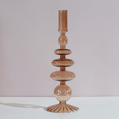 Nordisk Stilig Bubbelglas Ljushållare | Veska 205-4