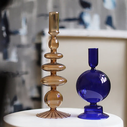 Nordisk Stilig Bubbelglas Ljushållare | Veska
