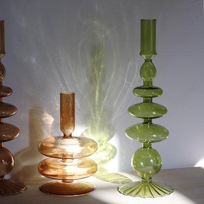 Nordisk Stilig Bubbelglas Ljushållare | Veska