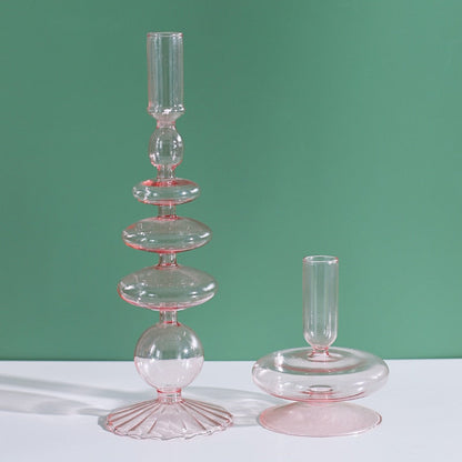 Nordisk Stilig Bubbelglas Ljushållare | Veska