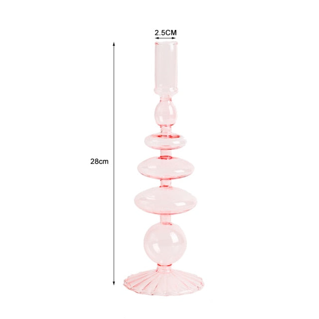 Nordisk Stilig Bubbelglas Ljushållare | Veska 205-6