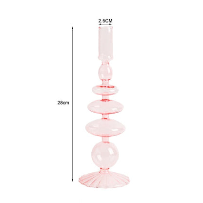 Nordisk Stilig Bubbelglas Ljushållare | Veska 205-6