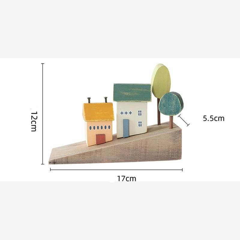 Nordisk träminiatur kulle grannskap hemdekor | Veska