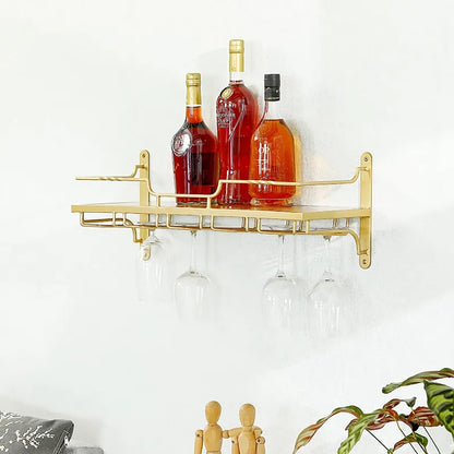 Nordisk Väggmonterad Vin- och Glas hylla | Veska