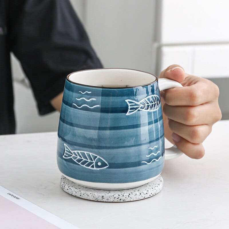 Ocean Hand Painted Ceramic Mug | Veska