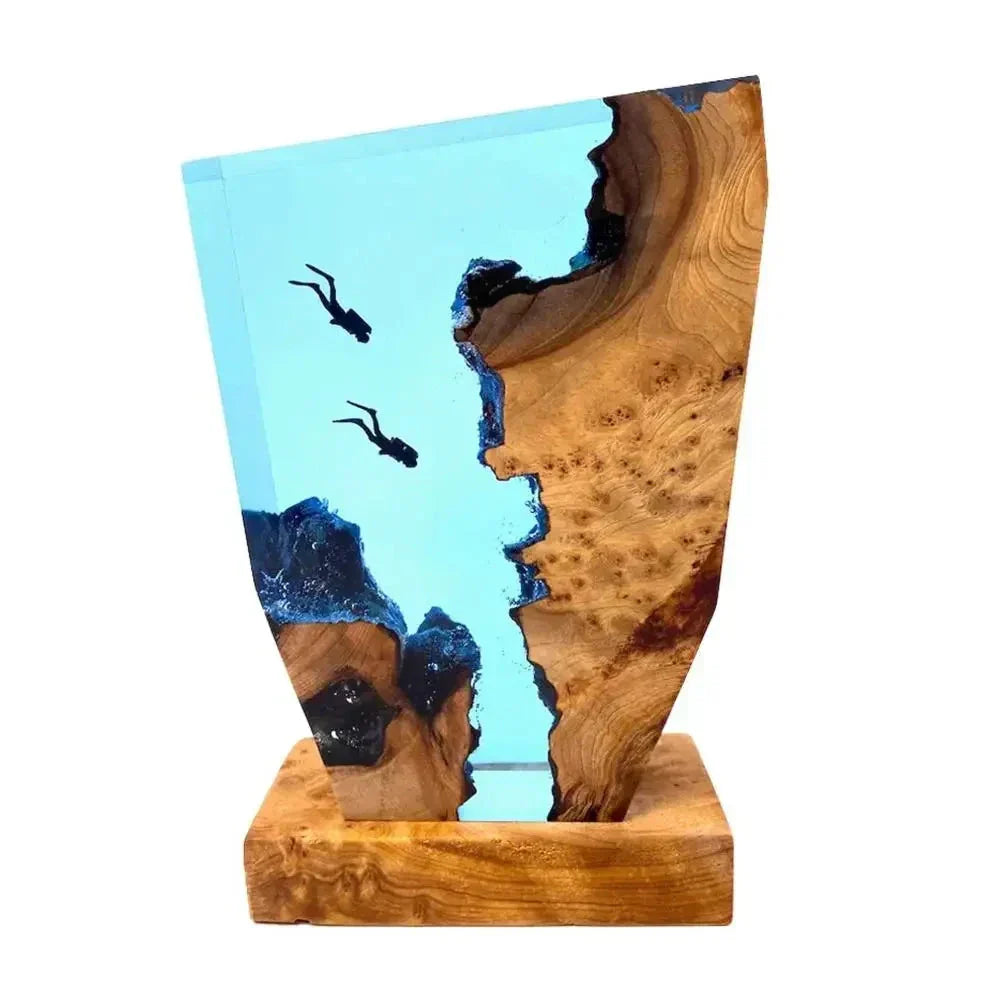 OceanDepths | Ocean Karst Dykbordslampa | Veska 15 x 10 cm