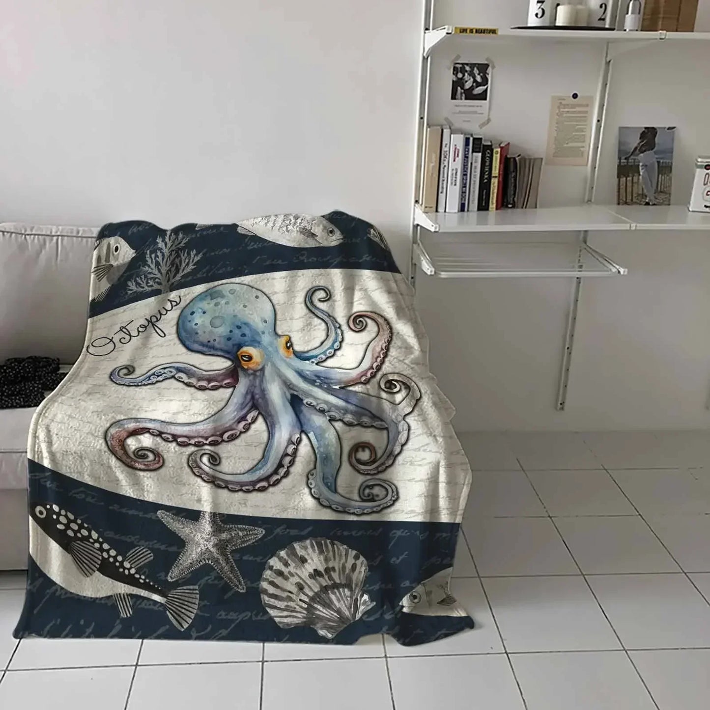 Octopus Shell Sjöstjärna Filt | Veska