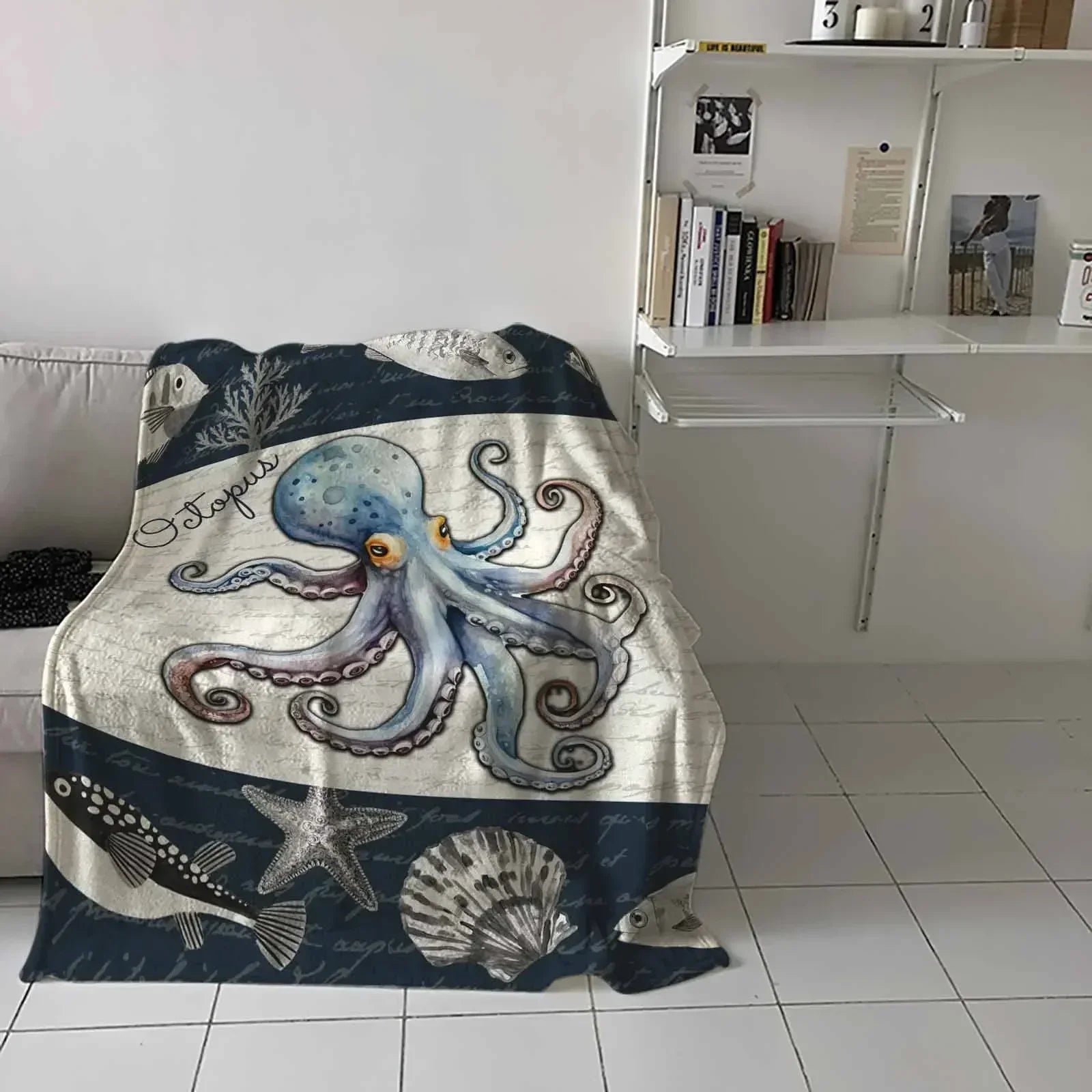 Octopus Shell Sjöstjärna Filt | Veska