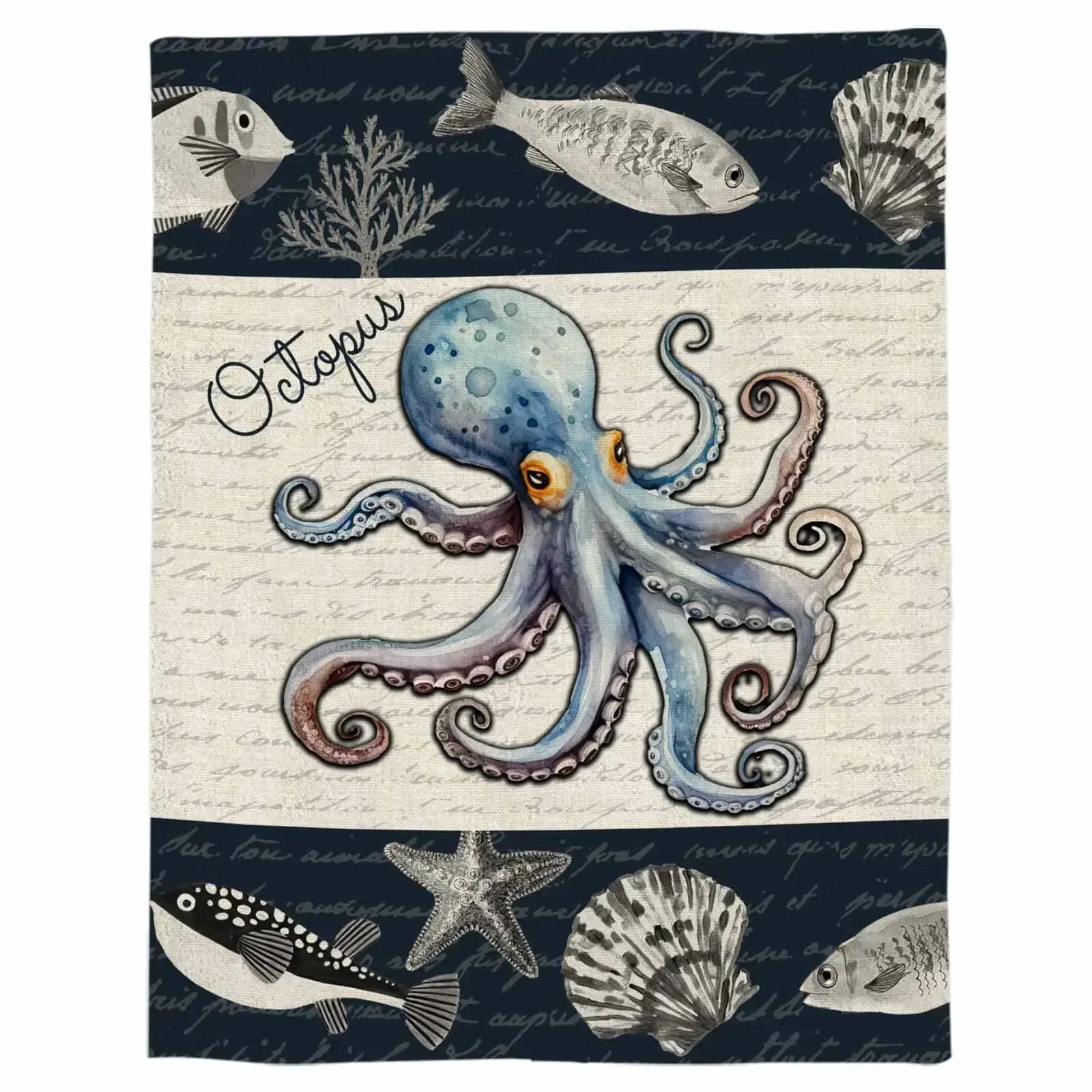 Octopus Shell Sjöstjärna Filt | Veska